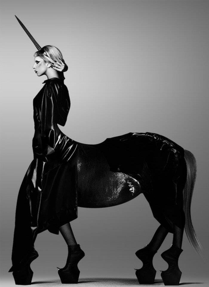Lady Gaga as unicorn